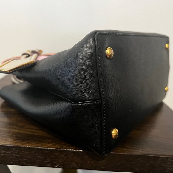 Fendi 2Jours Monster Tote in Black/Coral/Lilac/Taupe Leather - Picture 8 of 9